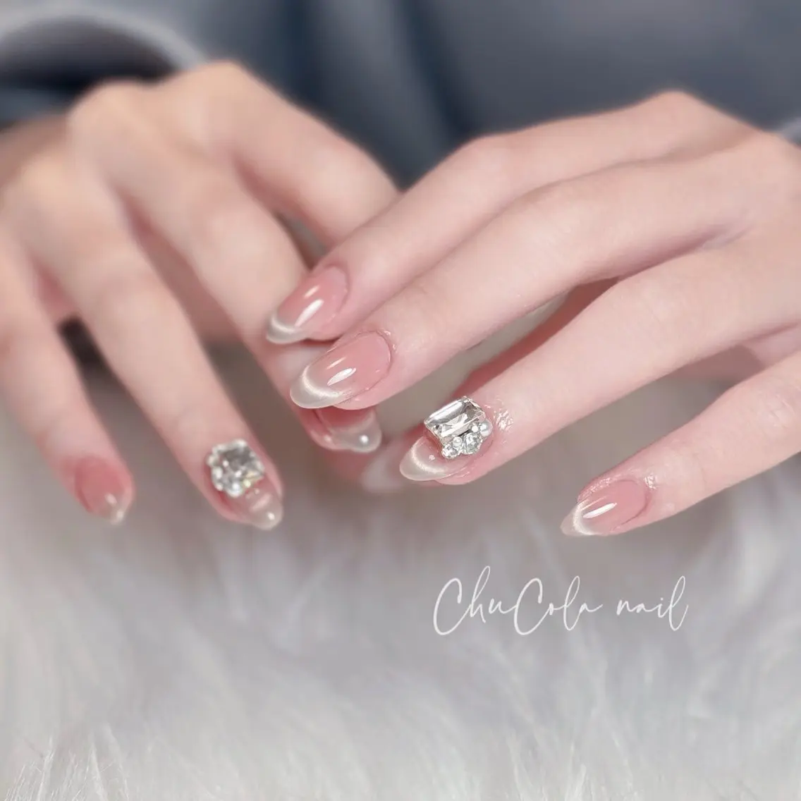 ネイル チークネイル マグネットネイル シンプルネイル ワンホンネイル nailsalon ChuColaのネイルデザイン