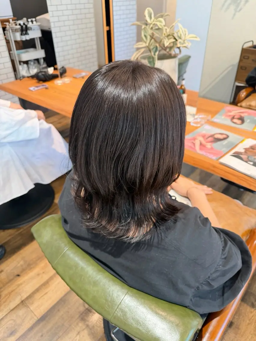 セミロング くびれヘア レイヤーカット 奈良市菖蒲池💎 Yuihoのヘアスタイル