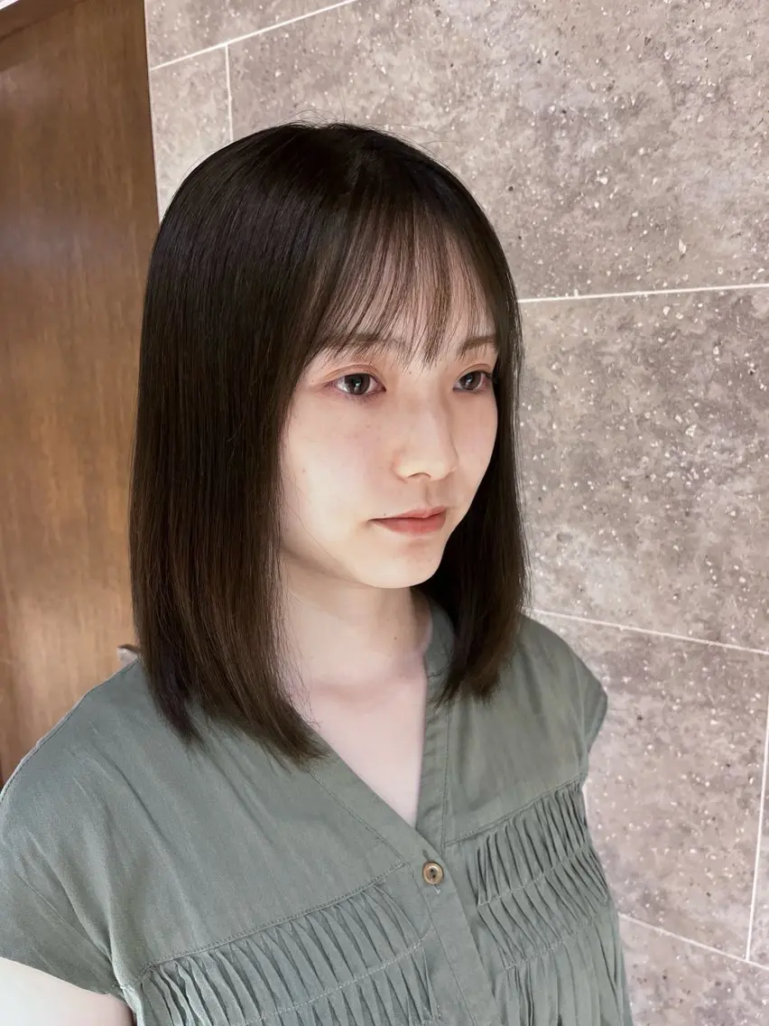 セミロング 切りっぱなしボブ ボブ 吉祥寺プルエクステ 🌟Hiraiのヘアスタイル