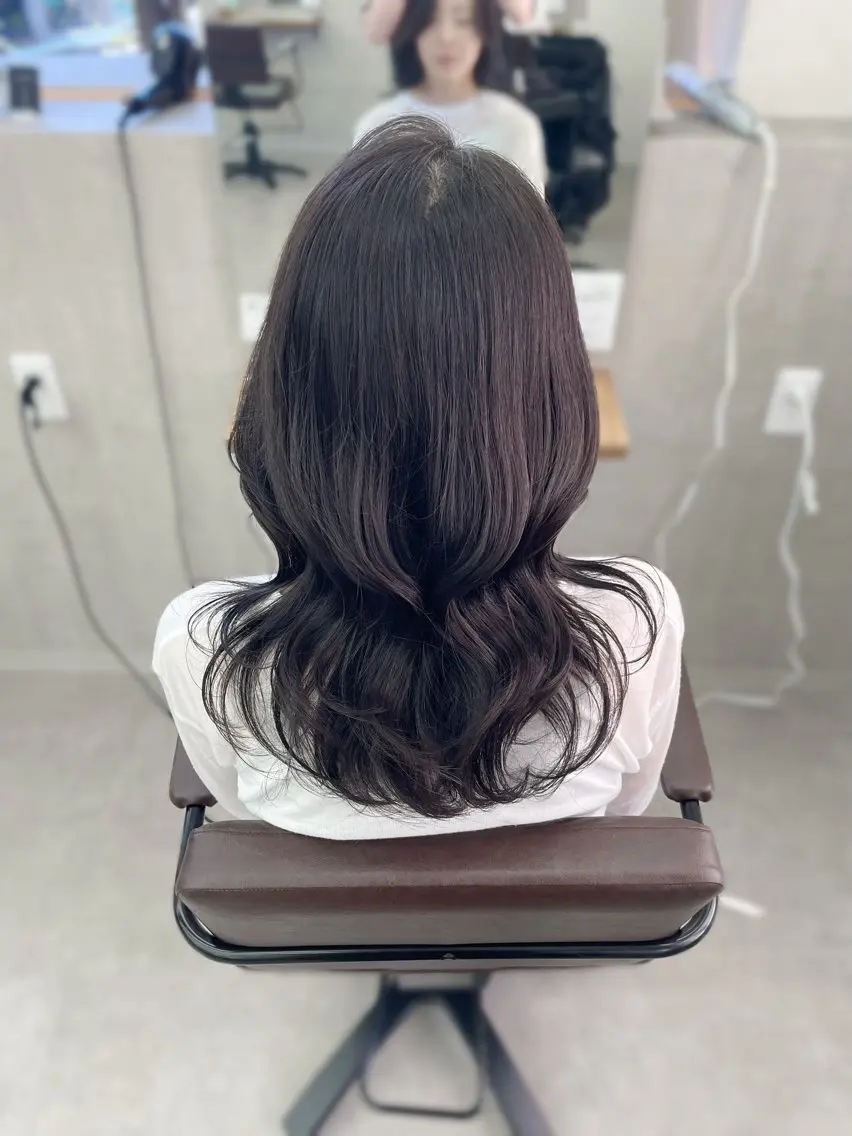 セミロング ヘアアレンジ 韓国風ヘア ラーム 松江学園/SYUNAのヘアスタイル