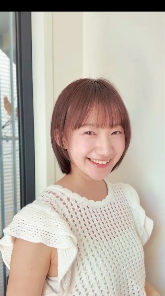 ショート カラー ブラウンカラー レイヤーカット ショートヘア 小顔カット ヘアカラー トリートメント ヒナ/動くレイヤー/ 酸性ストレートのヘアスタイル