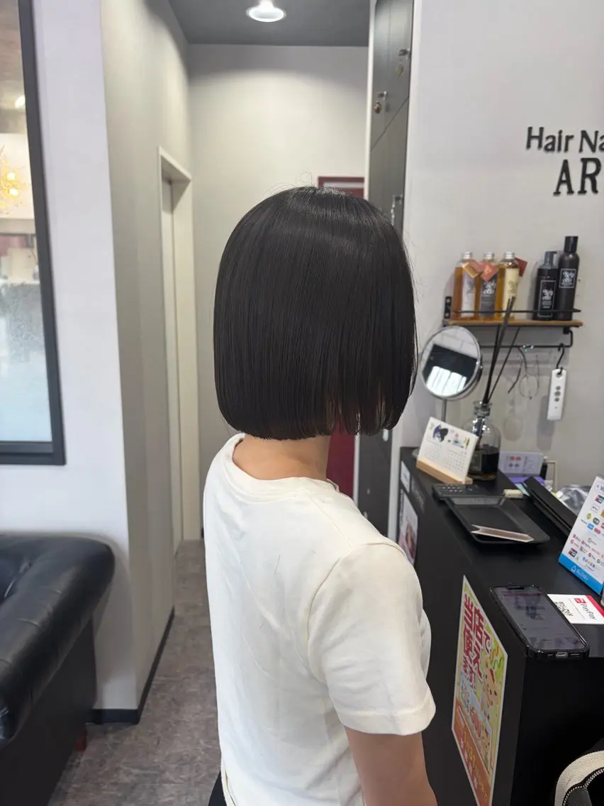 ミディアム 縮毛矯正 トリートメント 友滝 真菜美のヘアスタイル
