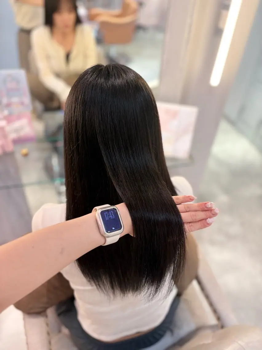 セミロング カラー パーマ トリートメント ヘアカラー 縮毛矯正 🩰淡色ガーリー ｜甘めカラー♡ARIのヘアスタイル