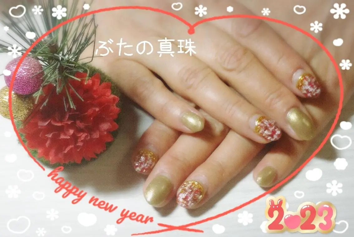 ネイル ツイードネイル ハンドネイル 林 珠里のネイルデザイン