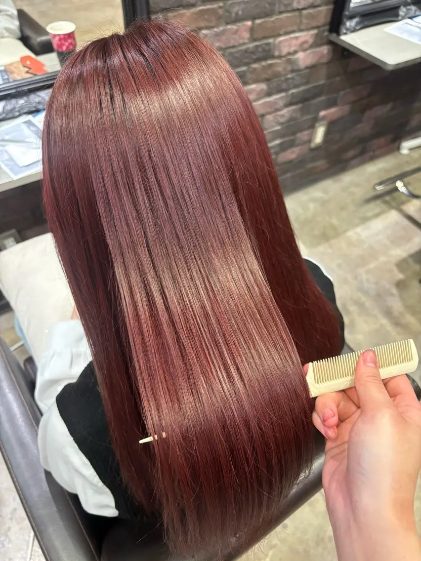 カラー 透明感カラー ここののヘアスタイル