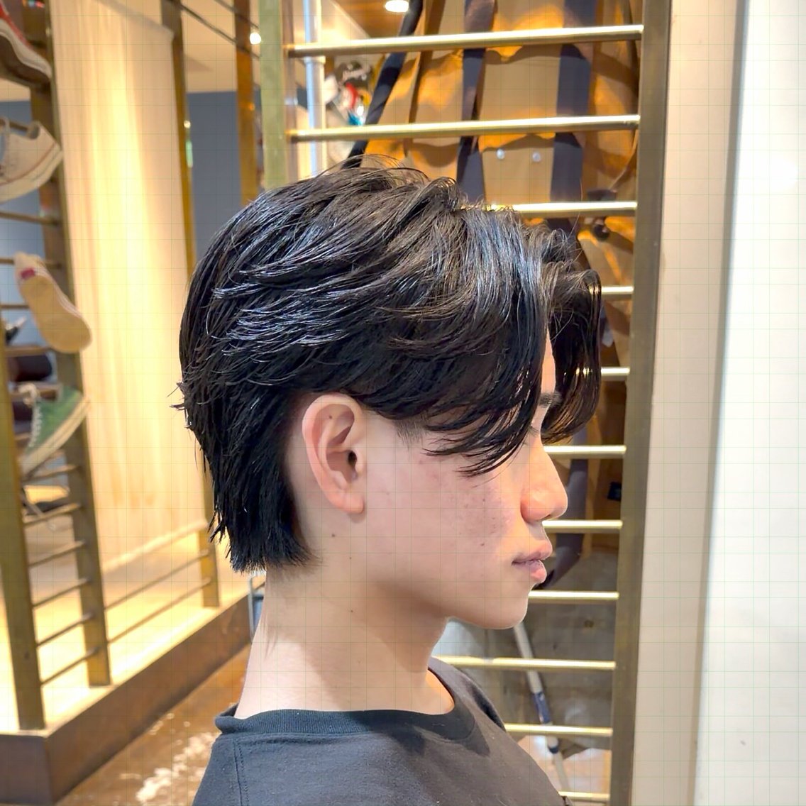メンズ カット パーマ 原田 黎也のヘアスタイル