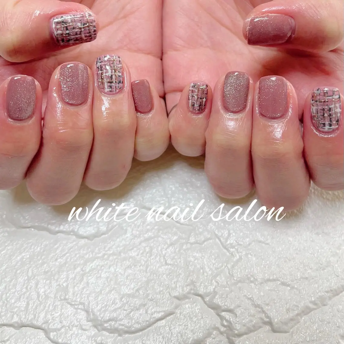 ネイル ラメ(グリッター) ハンドネイル white nail salonのネイルデザイン