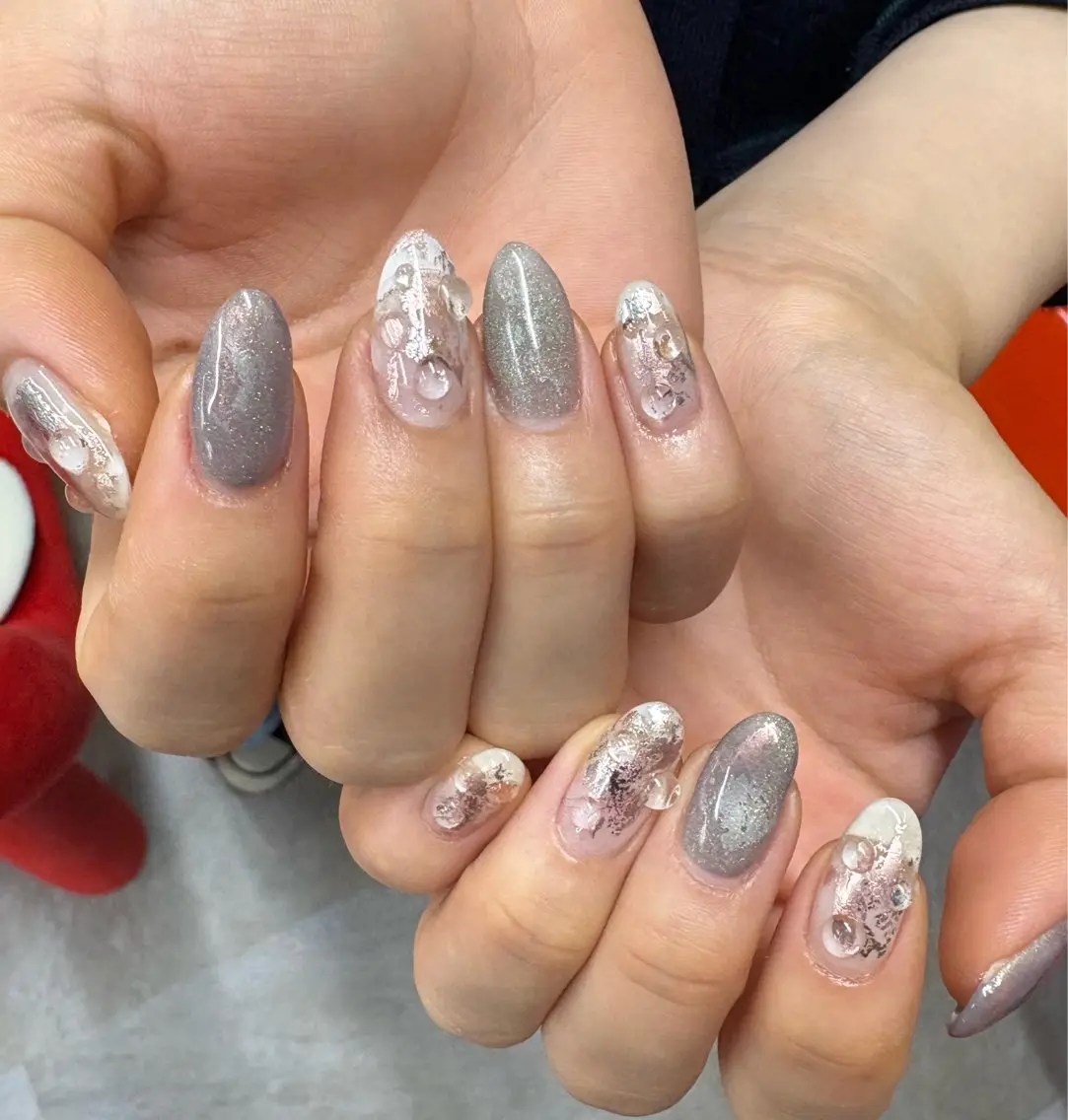 ネイル マグネットネイル ニュアンスネイル ハンドネイル 谷村 成美のネイルデザイン