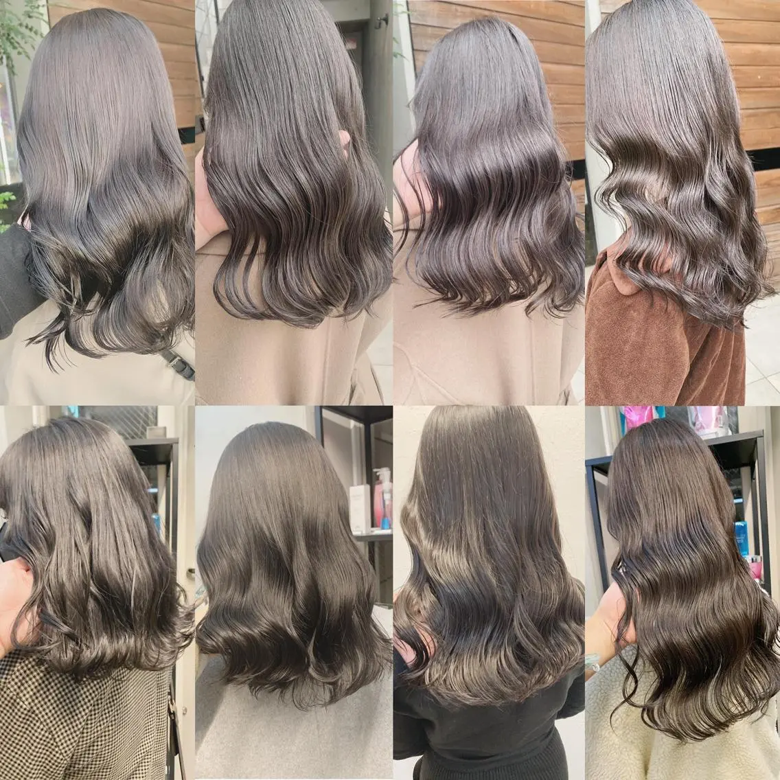 ロング カラー ネイル ハイトーンボブ 前田 表参道　グレージュのヘアスタイル