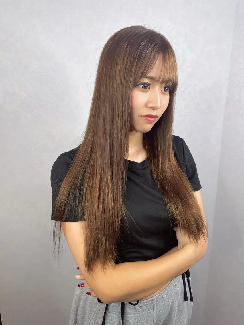 ロング カラー ブリーチ ブラウンカラー 透明感カラー 🎀豊橋/豊川🎀 ハイトーンうらら🎀のヘアスタイル