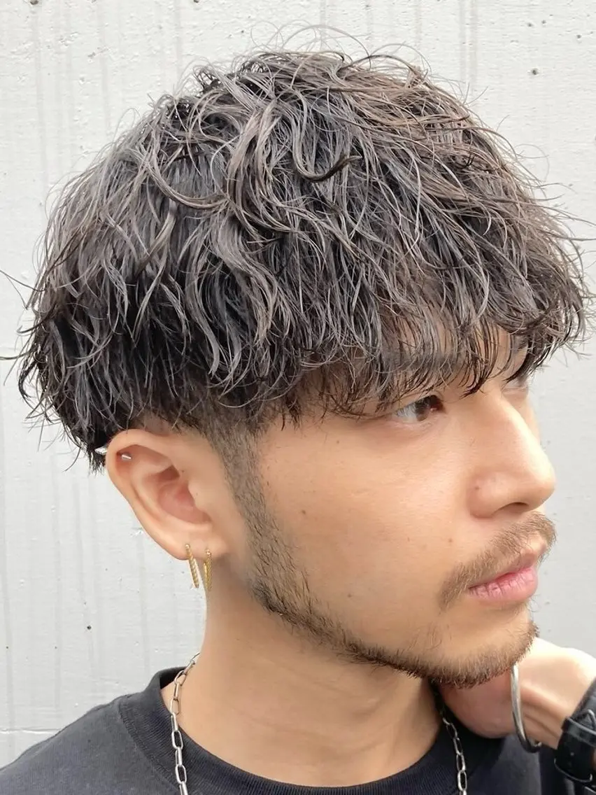 パーマ メンズ フェザーパーマ マッシュ メンズパーマ 学生（メンズ向け） メンズツイストパーマ パーマ fifth/原宿/ カットモデル/カズのヘアスタイル