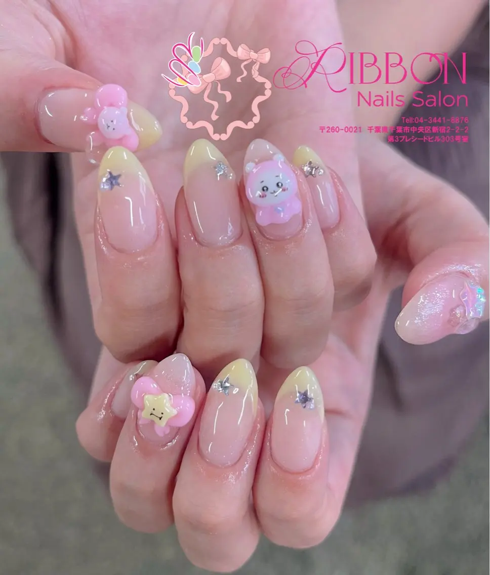 ネイル フットネイル フレンチネイル ジェルネイル マグネットネイル 持ち込み ハンドネイル Ribbonnail salonのネイルデザイン