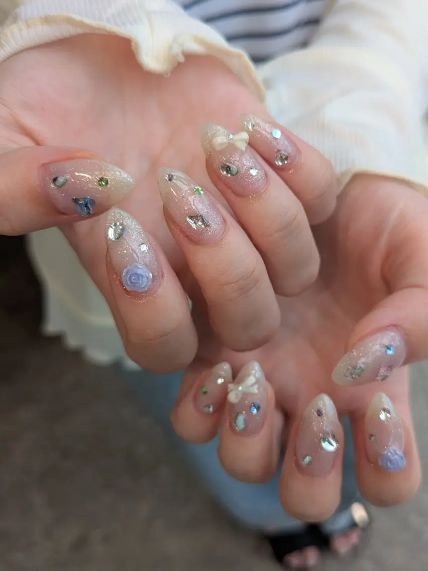 ネイル 持ち込み EARTHふじみ野 ネイル 森花鈴のネイルデザイン