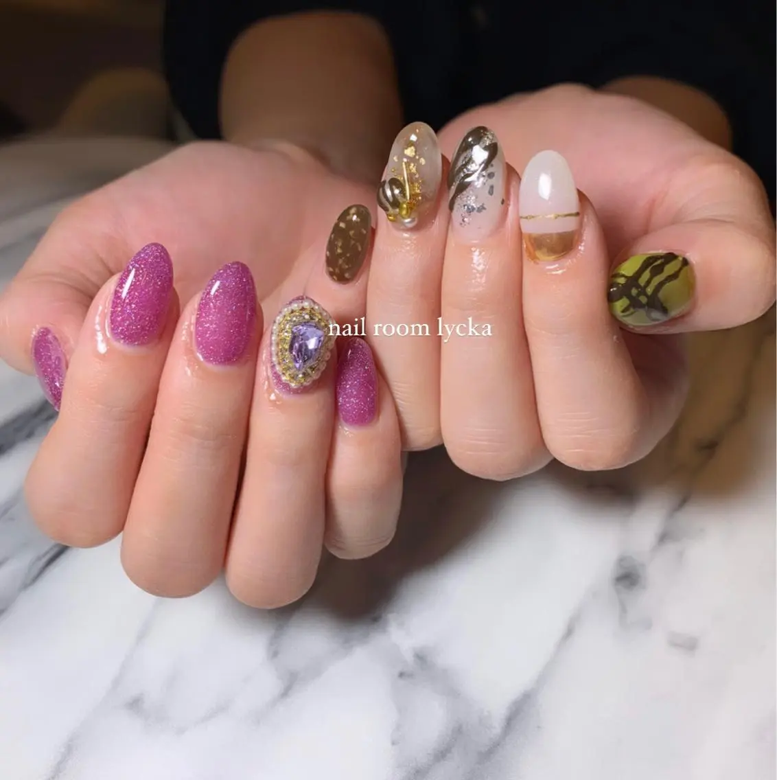 ネイル ネイルルームリッカ 𝐦𝐚𝐲𝐮のネイルデザイン