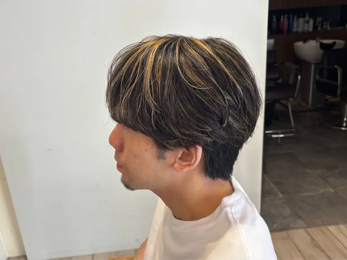 カラー メンズ カット ヘアカラー おもだか　がく /横須賀中央のヘアスタイル