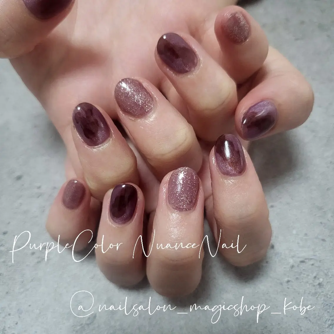 ネイル ブラウン クリアネイル ジェルネイル キラキラネイル ラメ(グリッター) ハンドネイル Nailsalon MagicShopのネイルデザイン