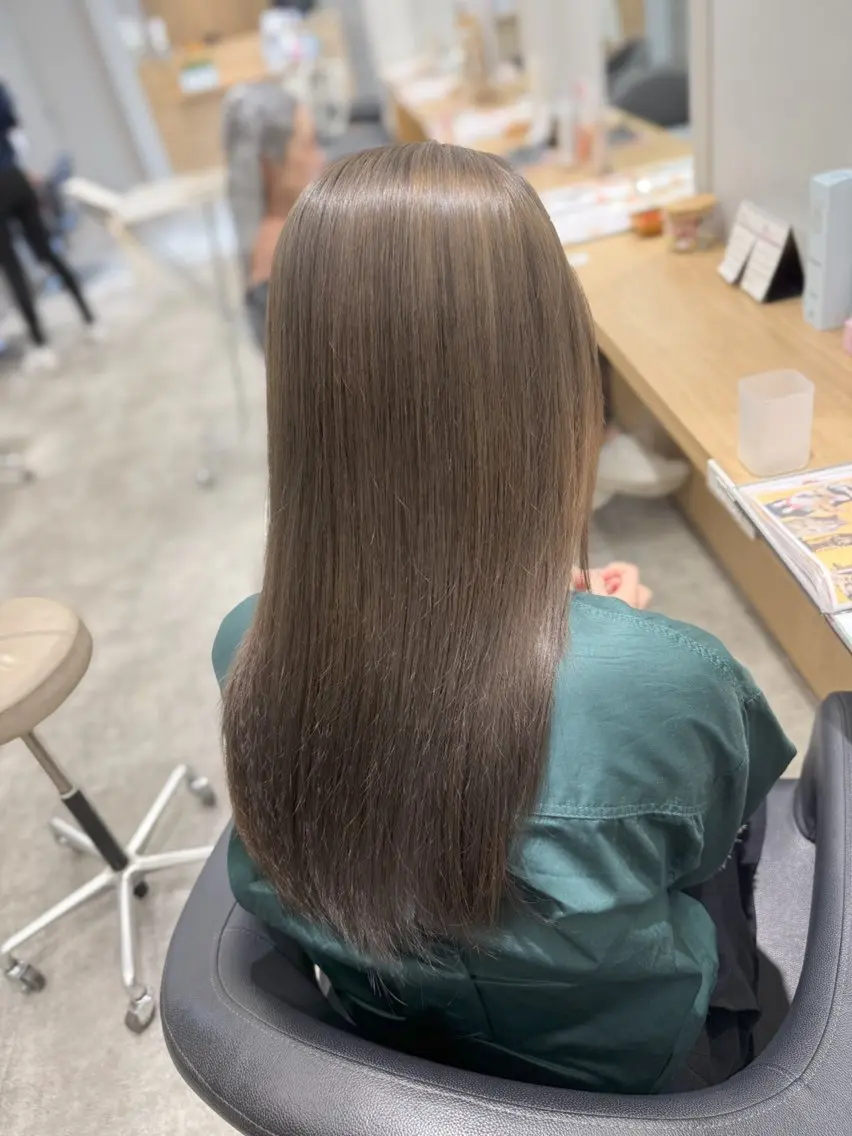 ロング ヘアカラー 巻ける髪質改善🫧ハ イライト/永田汰伊智のヘアスタイル