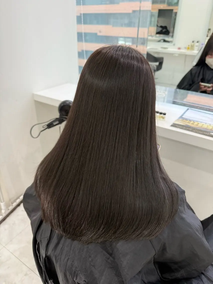ミディアム カラー ヘアカラー トリートメント ♡上品韓国髪♡ブラ ウン/SAYATOのヘアスタイル