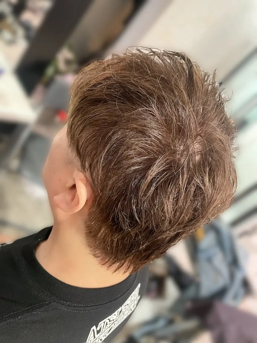 カラー メンズ ツーブロック アッシュ シルバー シルバーアッシュ カット ヘアカラー mitchy モデル様募集中♪のヘアスタイル