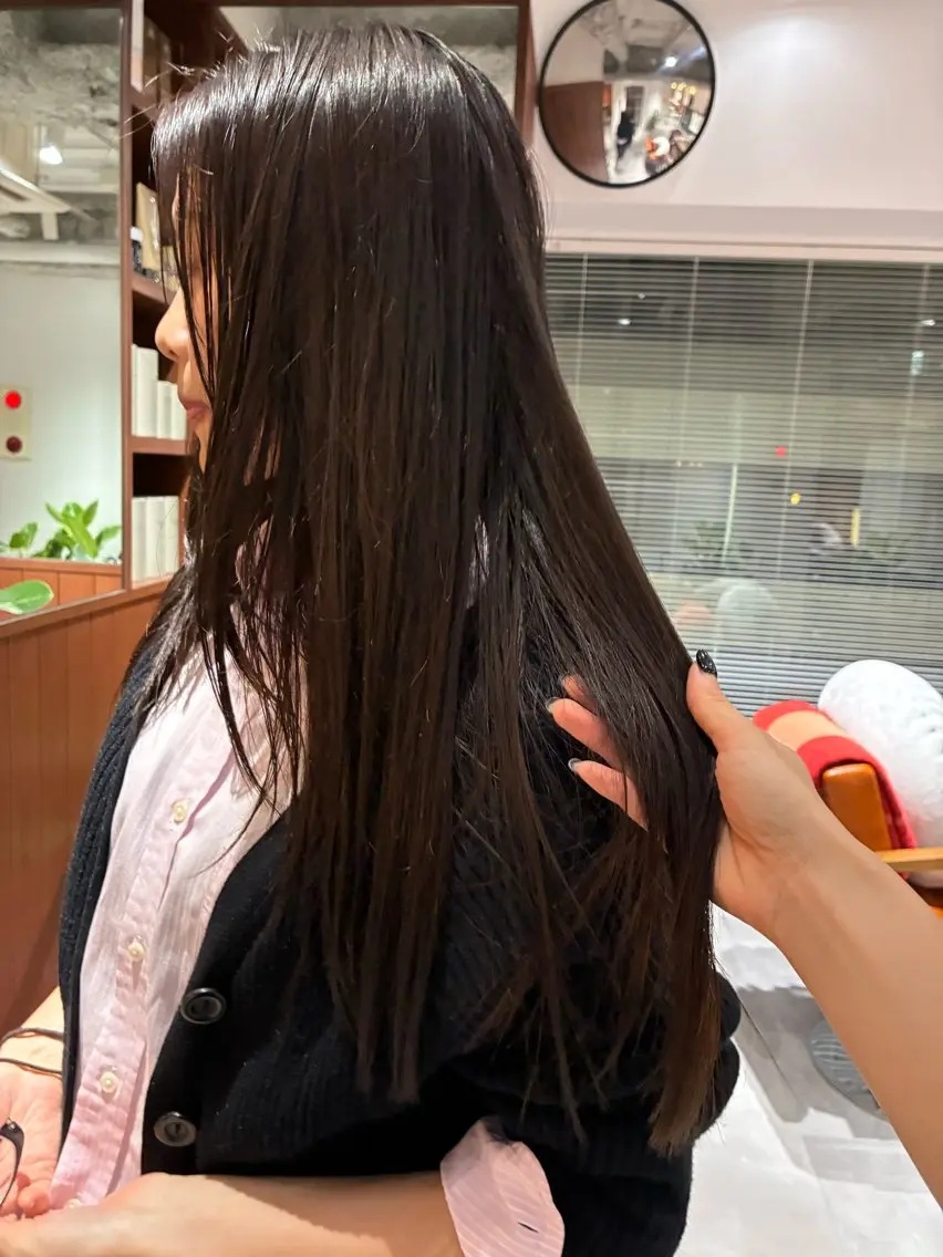 セミロング カラー ヘアアレンジ 💟似合わせカットカ ラーMizuki🐕のヘアスタイル