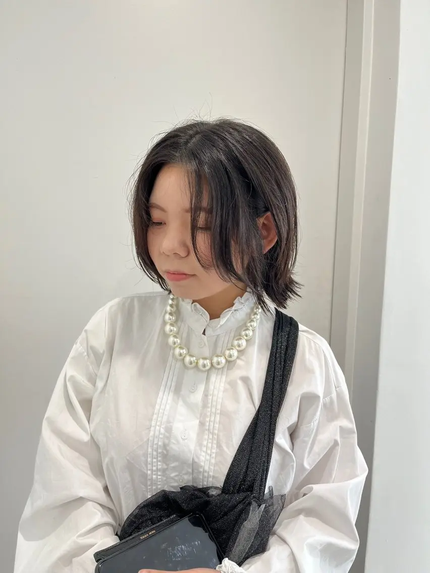 ミディアム カラー ボブ ウルフカット ウルフボブ ボブパーマ/縮毛矯正 /かわいい/せき🫧のヘアスタイル