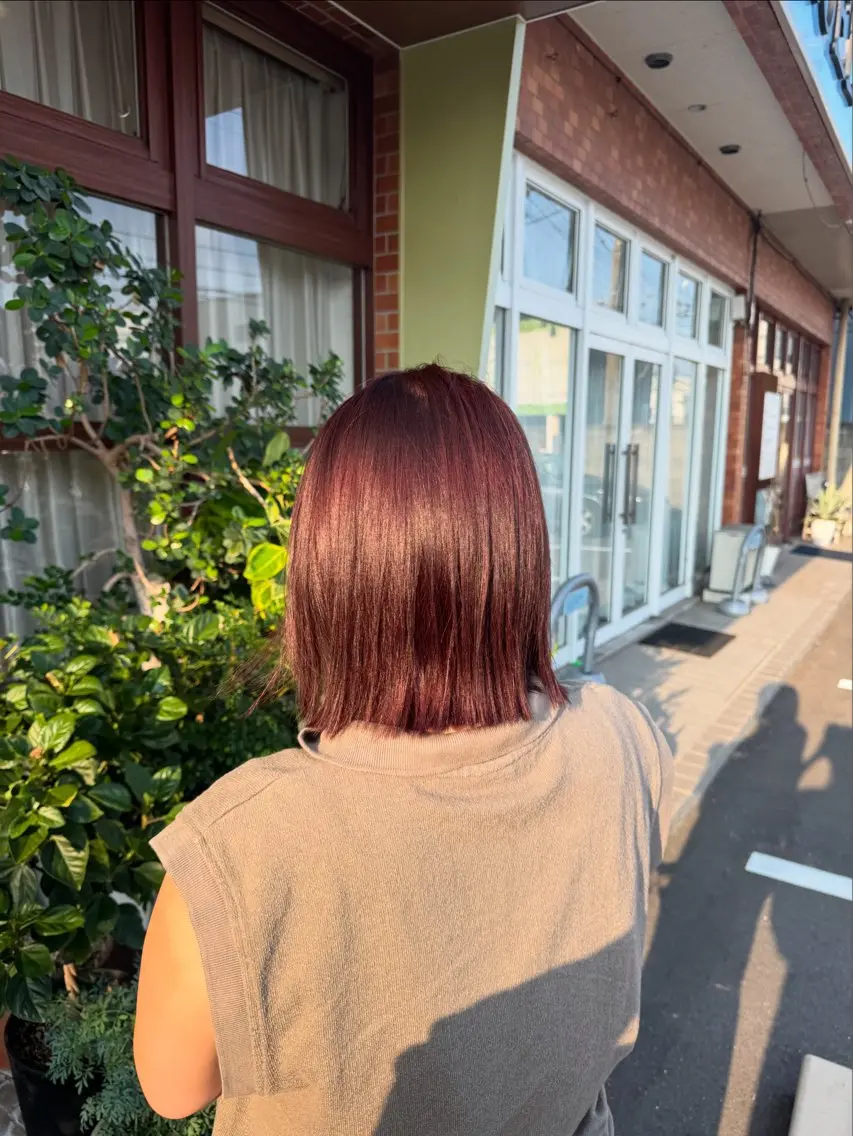 ミディアム カラー ヘアカラー 梶尾 悠人のヘアスタイル