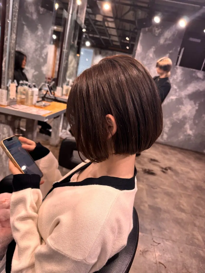 ショート カット ヘアカラー トリートメント ヘアセット 🩵透明感カラー ボブ／ショート🩵のヘアスタイル