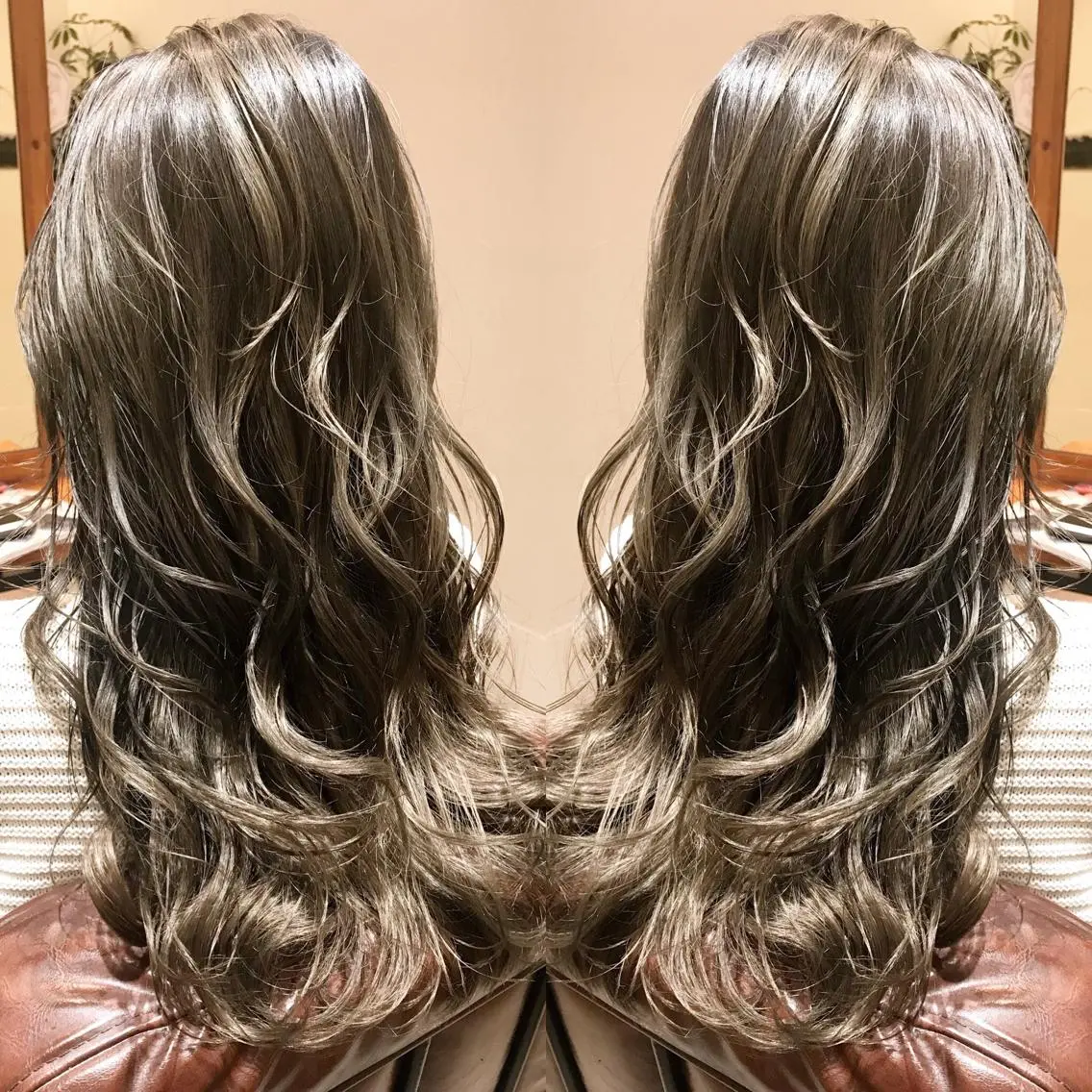 ロング カラー シールエクステ⭐️ オオミタクヤのヘアスタイル