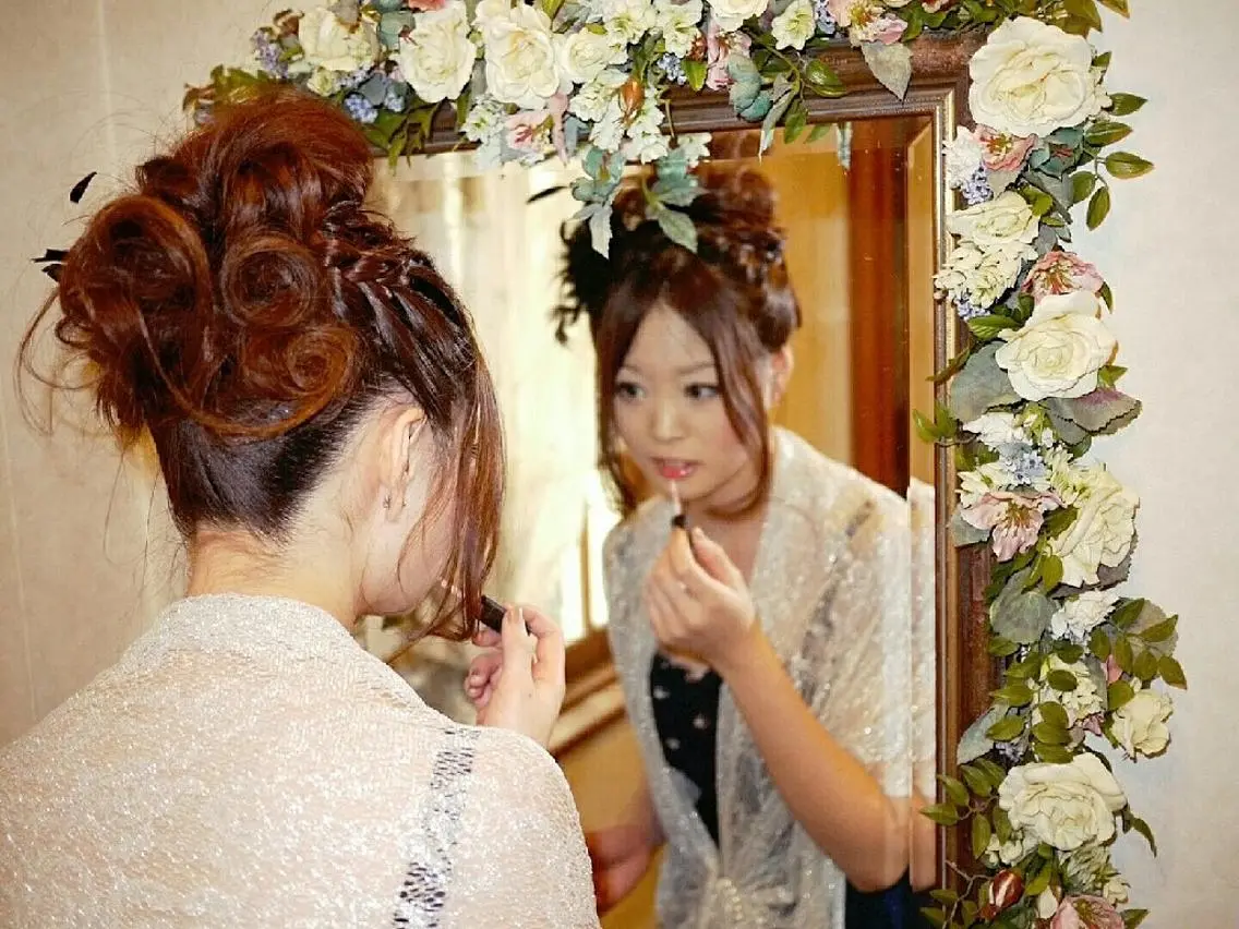 ミディアム ヘアアレンジ ネイル カラー 結婚式・ブライダル ブライダルネイル カット ヘアカラー トリートメント ヘッドスパ Add9 柳田健登のヘアスタイル