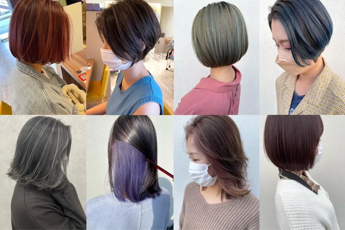 ショート ショートボブ 韓国風カラー ボブ ハイライト 髪質改善 hair terra ce M奈良店のヘアスタイル