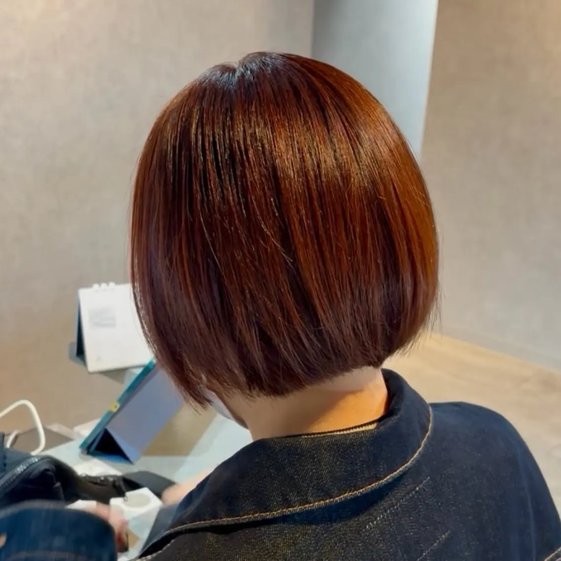 ショート ボブ カット ヘアカラー トリートメント Re:nk kotoneのヘアスタイル