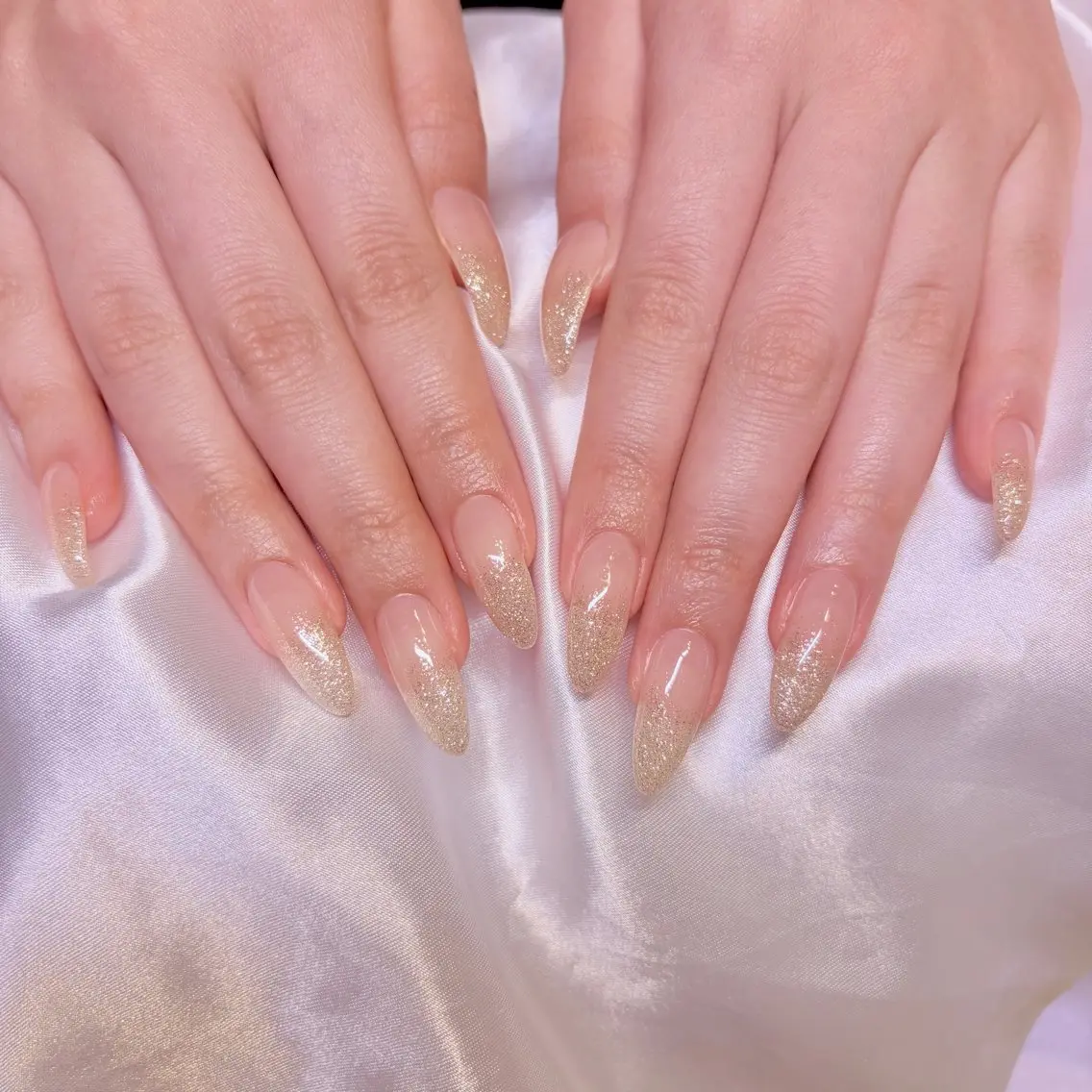 ネイル ラメ(グリッター) ラメグラデーション ハンドネイル nail salon e'mu💐のネイルデザイン