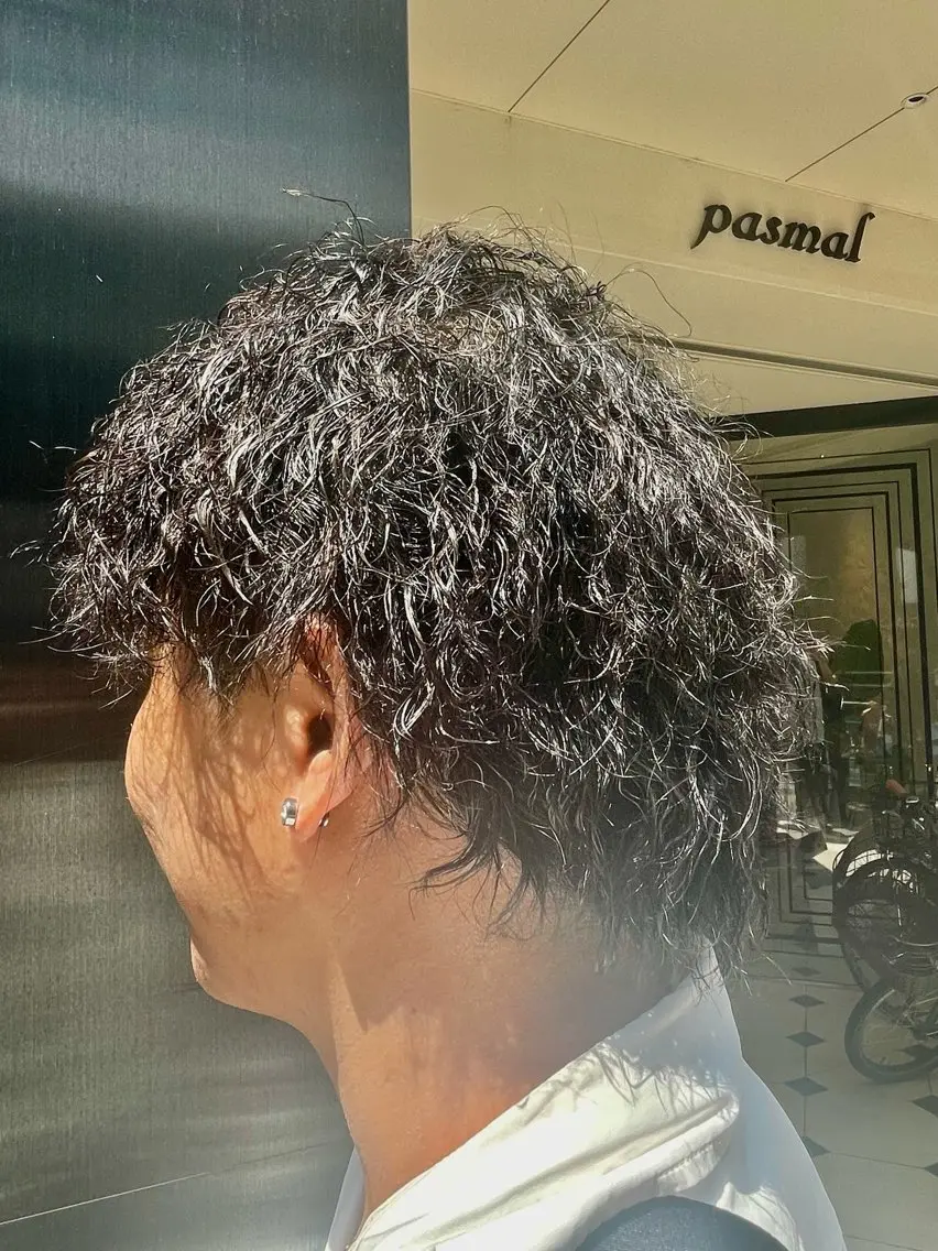 パーマ メンズ メンズパーマ スパイラルパーマ 古川 玲のヘアスタイル