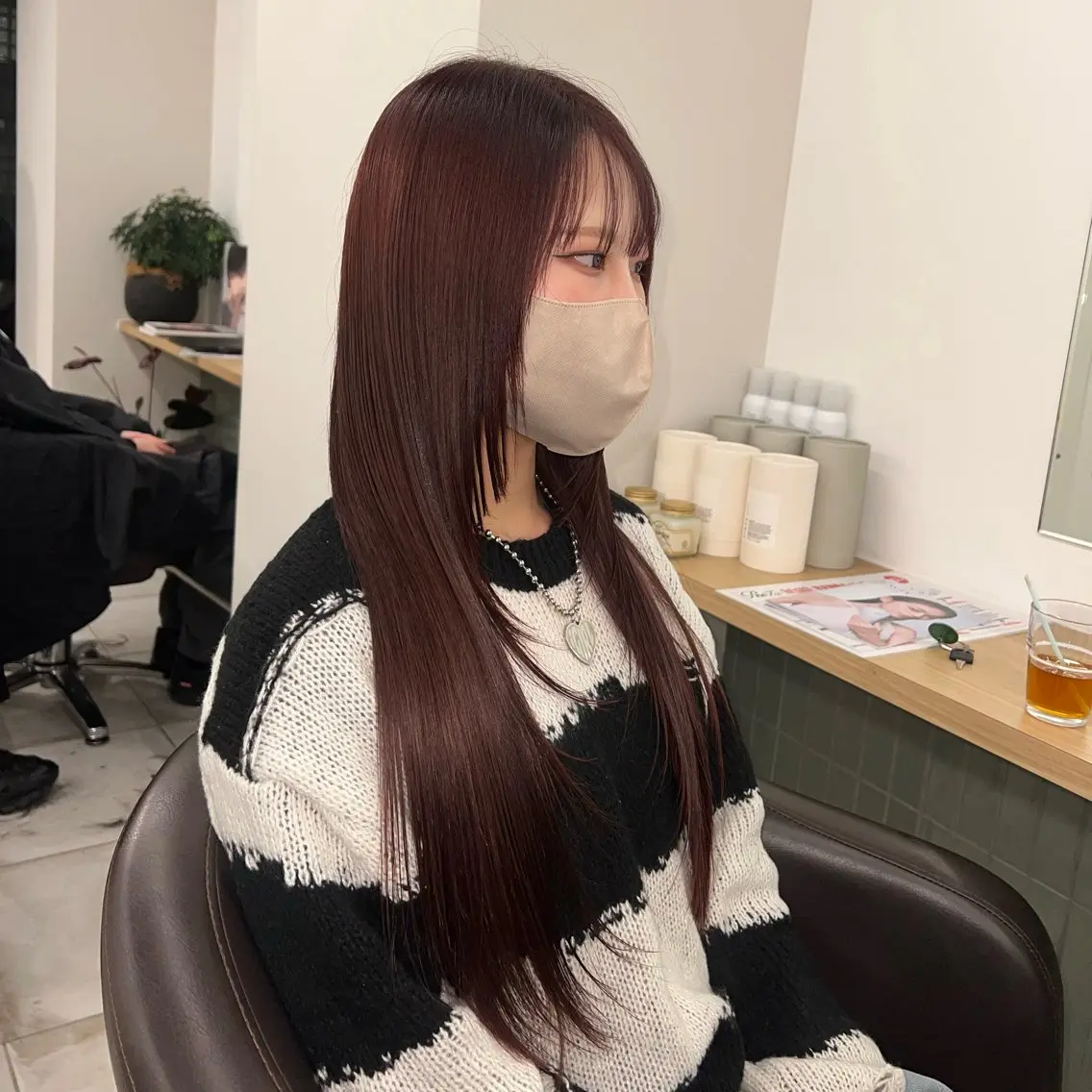 ロング カラー カット ヘアカラー トリートメント 赤みゼロ/透明感 カラー🌿KANTAのヘアスタイル