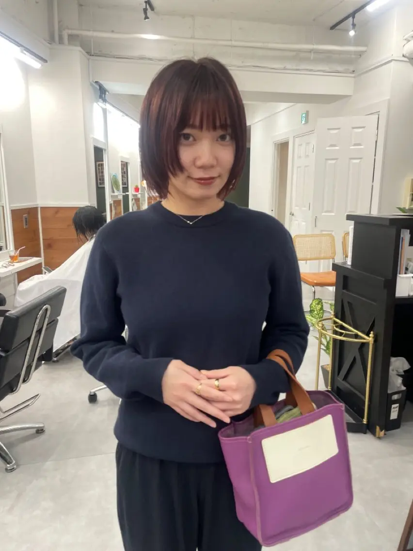 ショート カラー 顔周りカット レイヤーカット レイヤー／パーマ TAKUYAのヘアスタイル