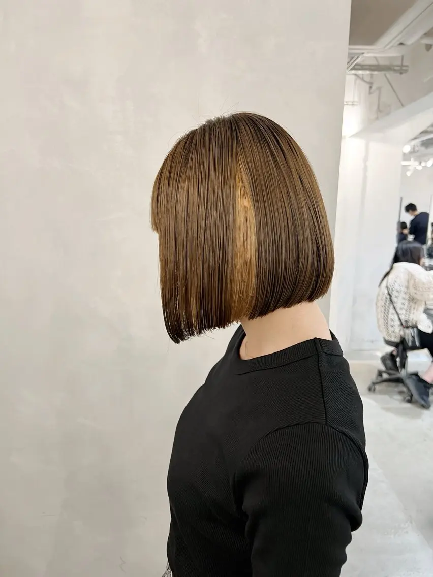 ショート ボブ トリートメント ハイライト/レイヤー 木下翔太のヘアスタイル