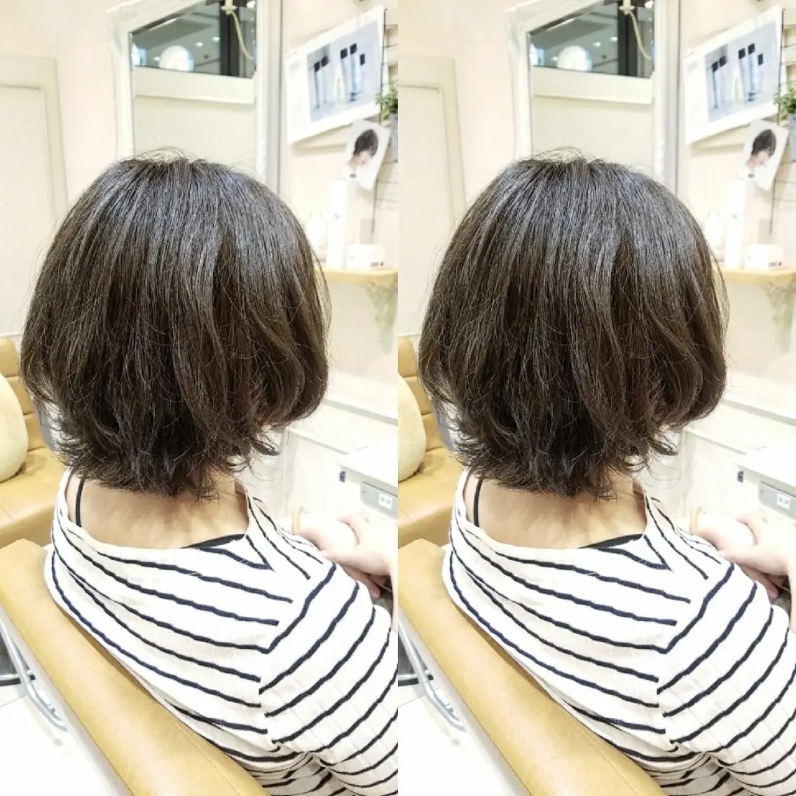 ミディアム カラー パーマ ベージュカラー イルミナカラー ブリーチ・ハイトーン 特化🎉内山のヘアスタイル