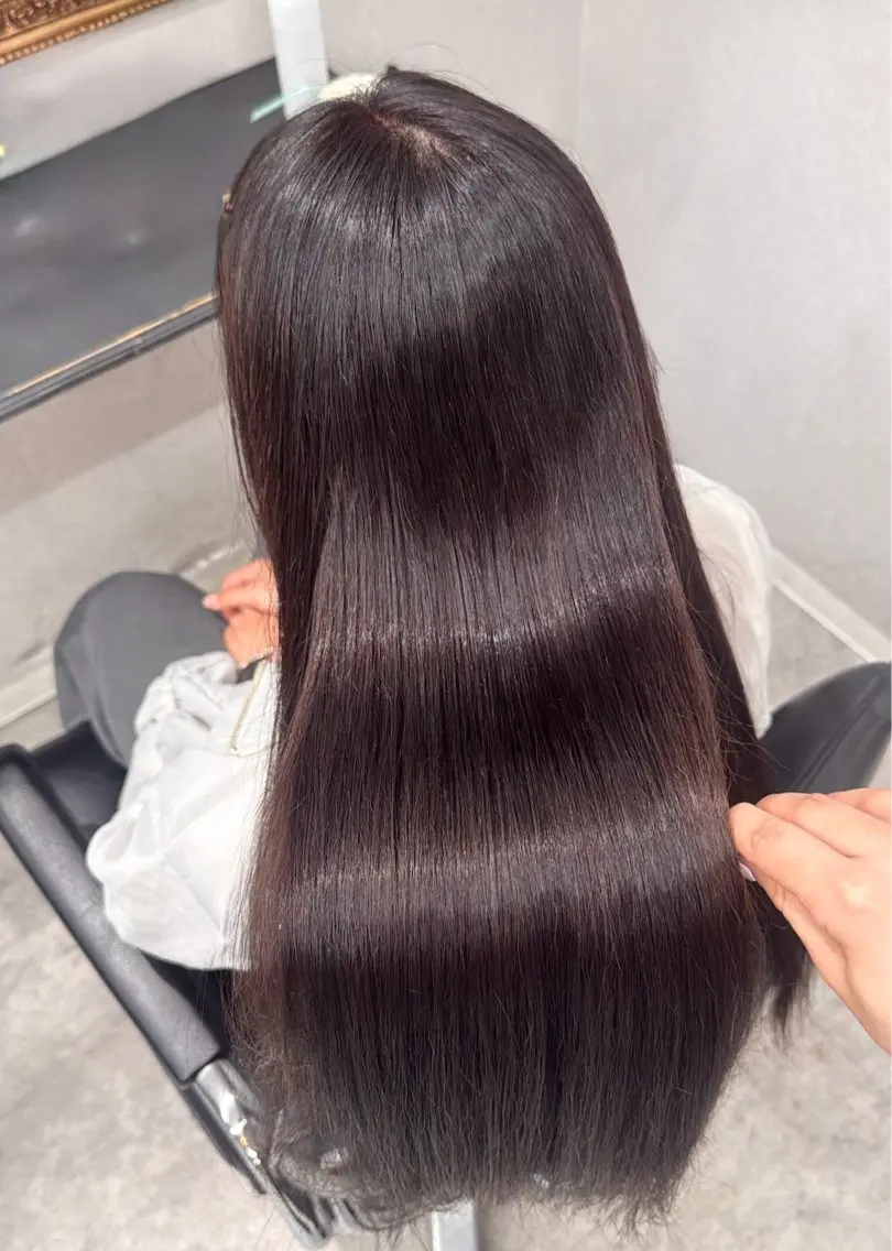 ロング カラー ブリーチ ブラウンカラー 透明感カラー ダブルカラー ラベンダーカラー ヘアカラー トリートメント 縮毛矯正/ダブルカラ ー🍒misakiのヘアスタイル