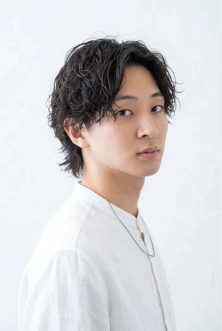 パーマ メンズ マッシュ メンズパーマ 波巻きパーマ 心斎橋メンズサロン リベルテグリットのヘアスタイル