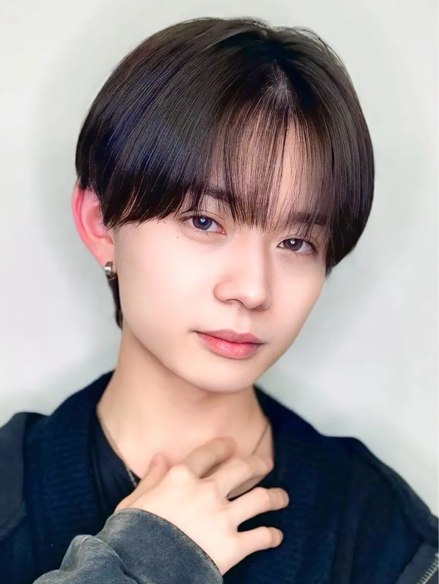 カラー メンズ センターパート ダウンパーマ カルマパーマ メンズ韓国風 マッシュ カット ヘアカラー トリートメント Ayuki /福岡/メンズカットのヘアスタイル