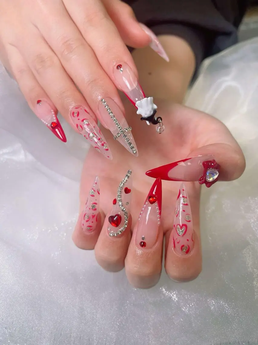 ネイル 成人式 ジェルネイル ネイルチップ ハンドネイル MoMoA Nail ネイル長さ出し専門店のネイルデザイン