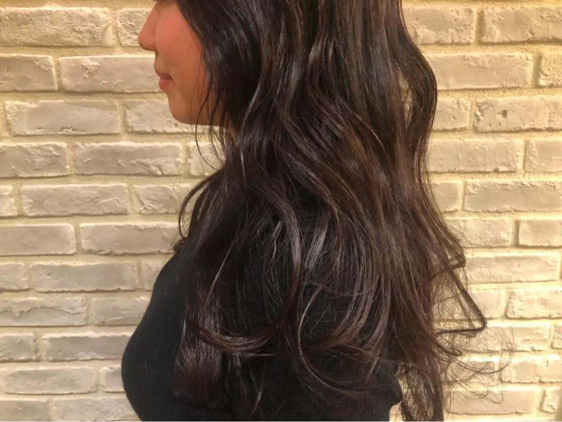 ロング カラー エクステ 藤井 菜緒のヘアスタイル