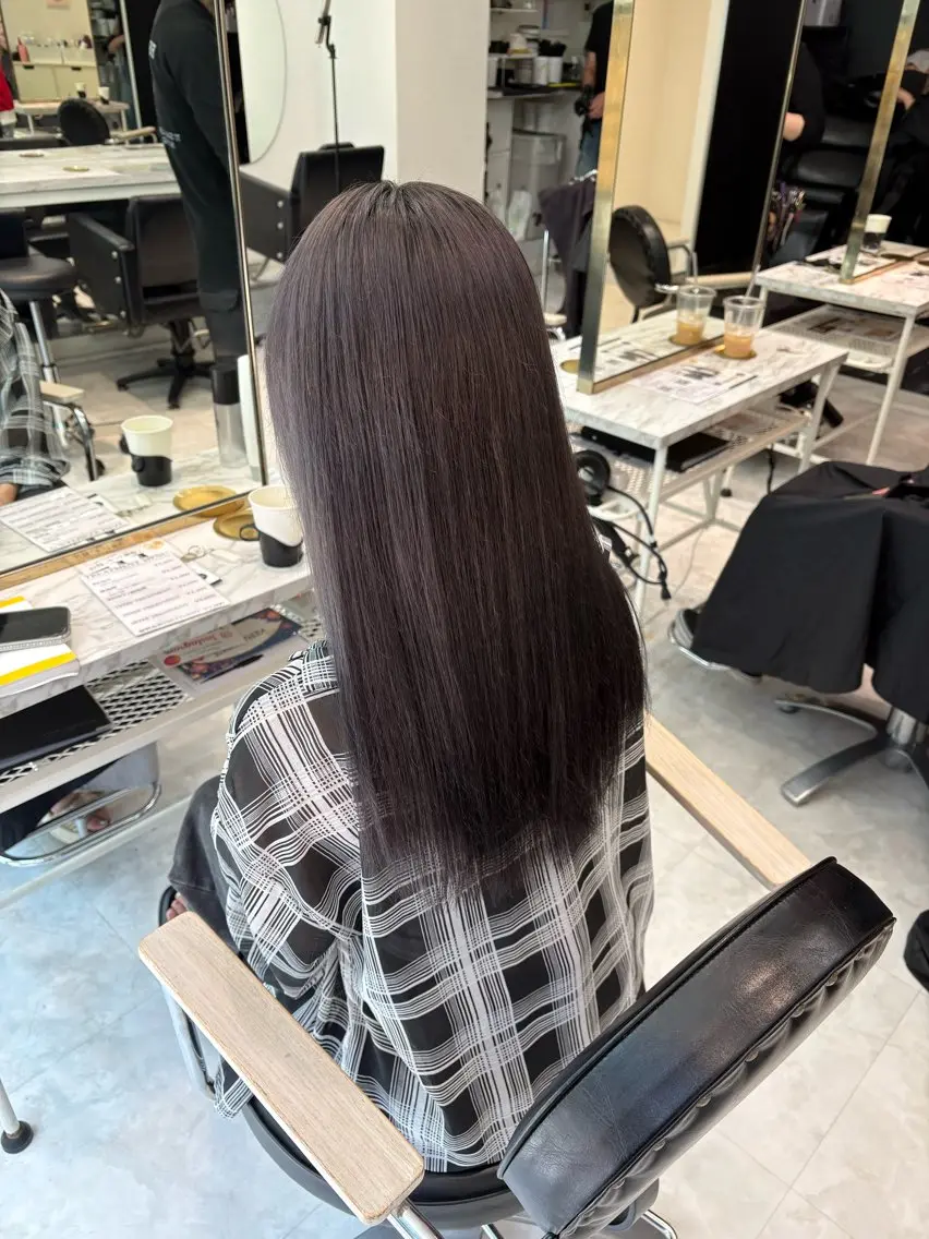 ロング カラー ヘアカラー トリートメント ヘアセット 色落ち綺麗🩰ハイ トーン🎀RINKAのヘアスタイル