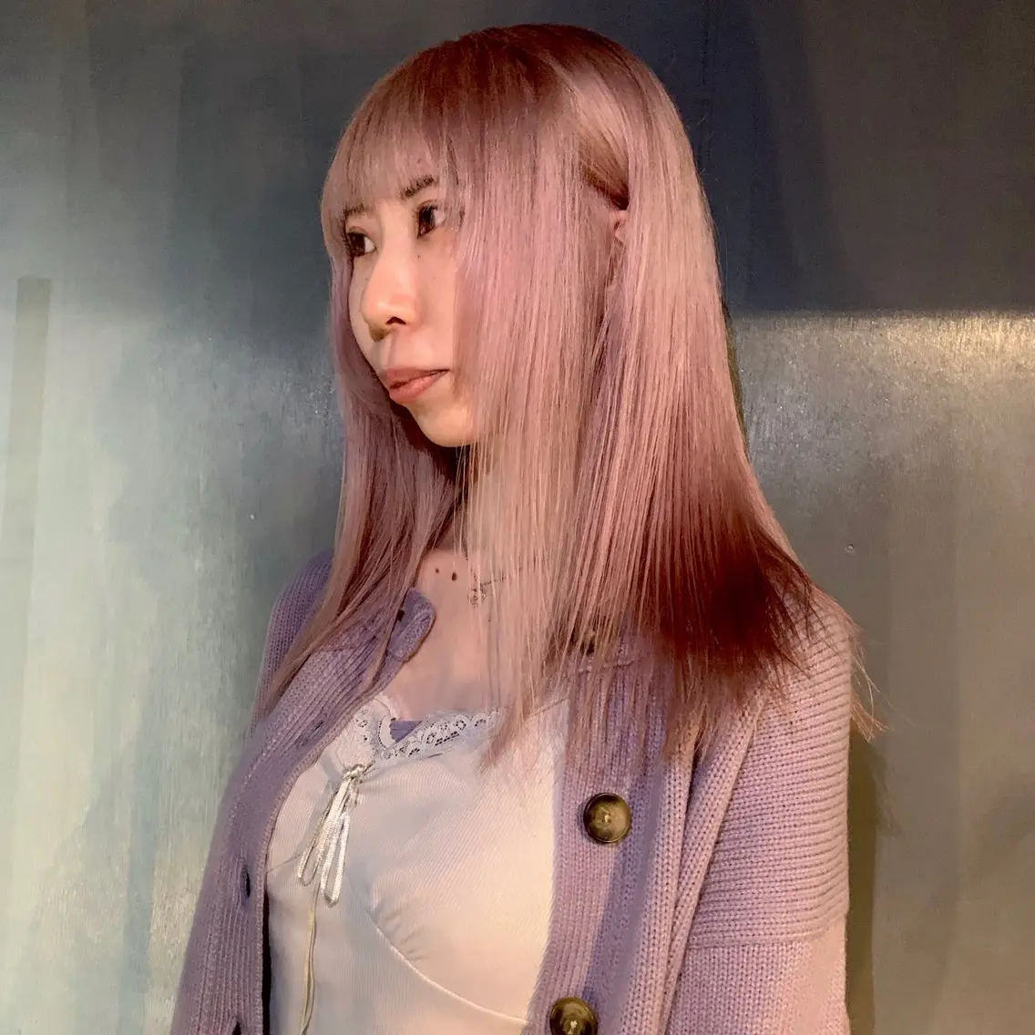セミロング ヘアカラー 中村 功樹のヘアスタイル
