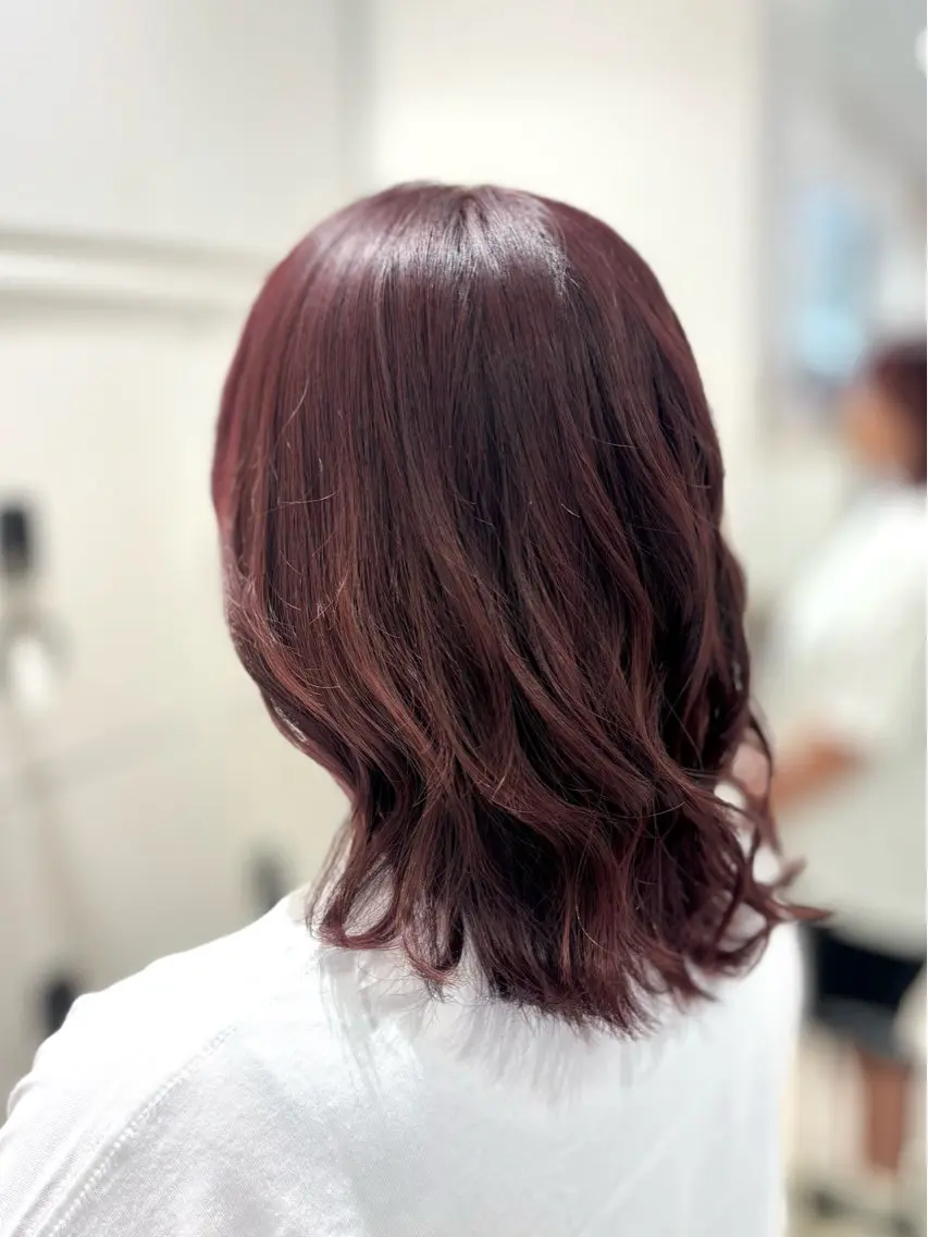 ミディアム カラー ブラウンカラー ピンクカラー ピンクブラウン 髪質改善 カット ヘアカラー MIHO/透明感 カラー/似合わせ✂️のヘアスタイル