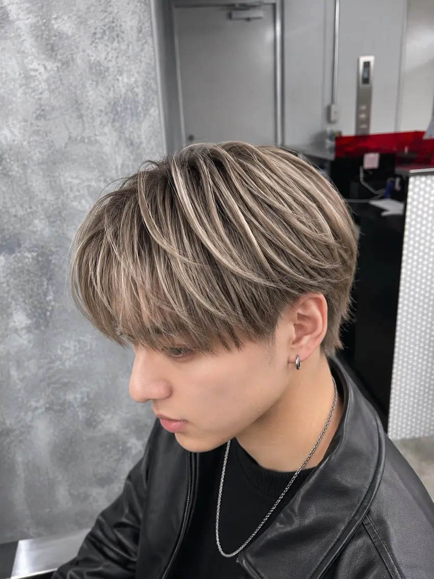 ショート カラー メンズ ヘアカラー 👑短髪ハイトーン/ 新宿/ユウマ👑のヘアスタイル