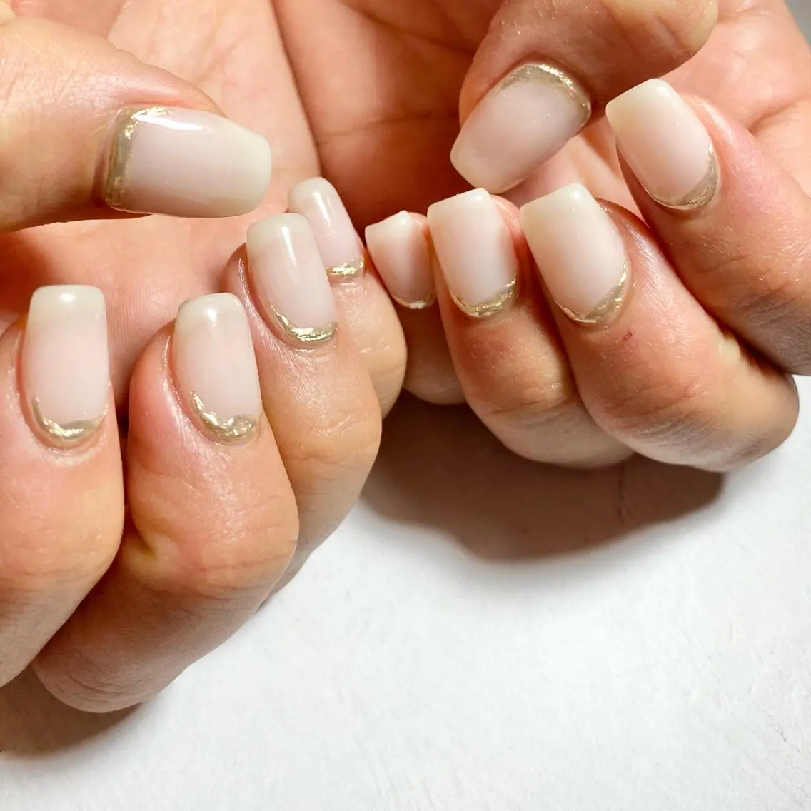 ネイル アートネイル ニュアンスネイル 冬ネイル ハンドネイル 山田 貴子のネイルデザイン