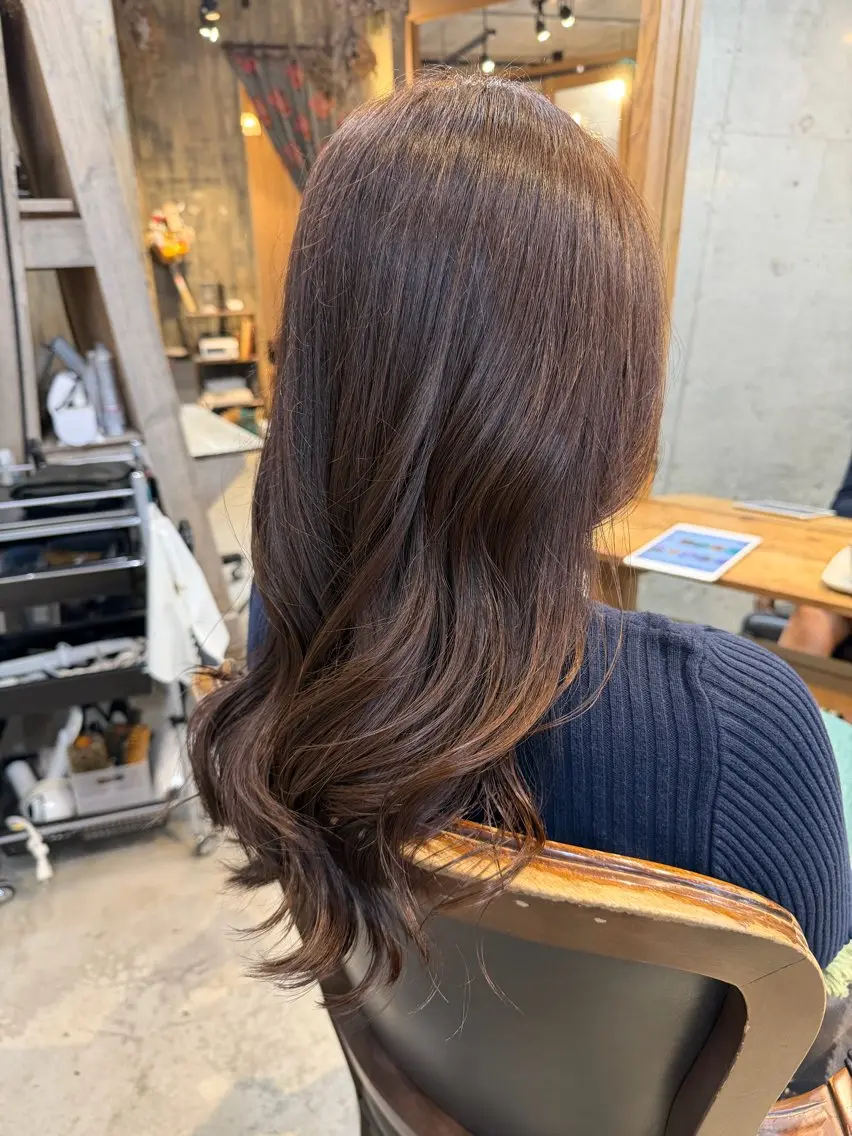 セミロング カラー ヘアアレンジ ブラウンカラー 透明感カラー ナチュラルブラウン カット ヘアカラー トリートメント 🍀Ryosuke 🍀のヘアスタイル