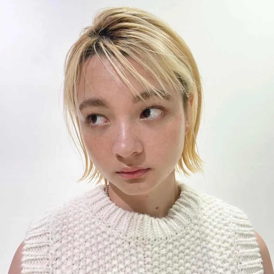 ミディアム カラー ヘアカラー トリートメント ボブ/レイヤー/ ハッシュカット/河内のヘアスタイル