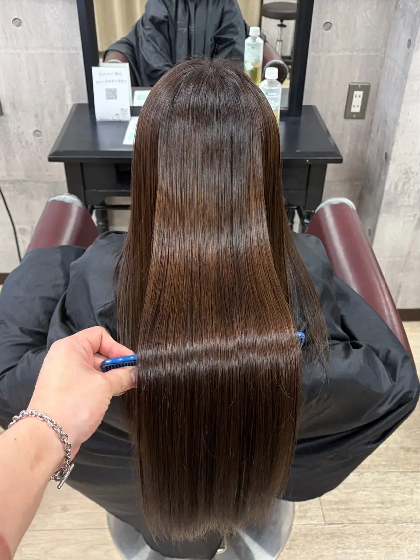 ロング カット 縮毛矯正 頓所 大昂のヘアスタイル
